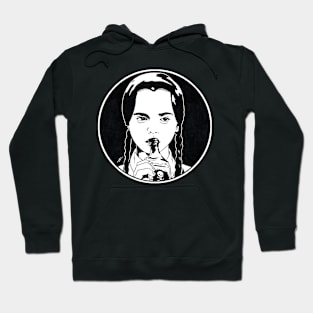 WEDNESDAY - The Addams Family (Circle Black and White) Hoodie